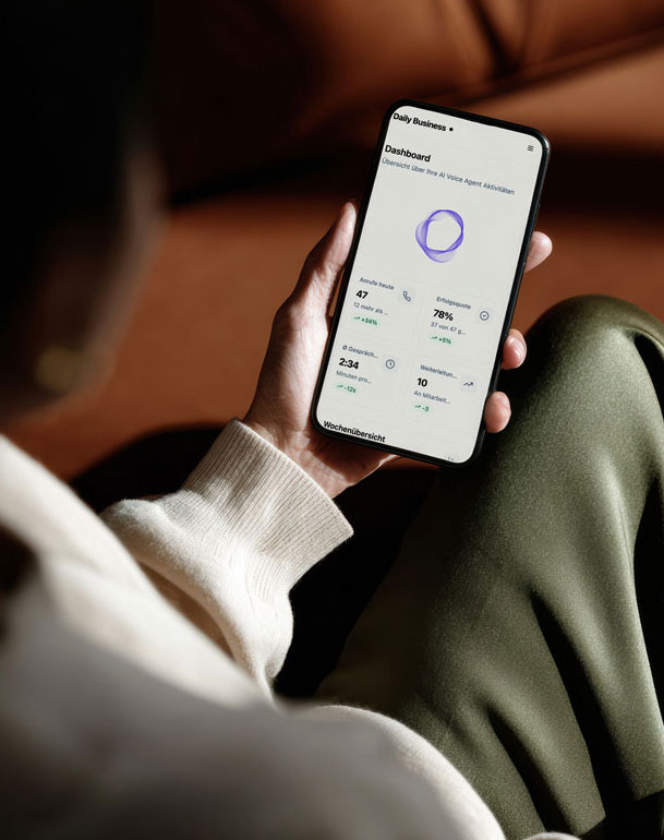 Daily Business Dashboard auf Smartphone